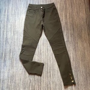 moto green jeans
